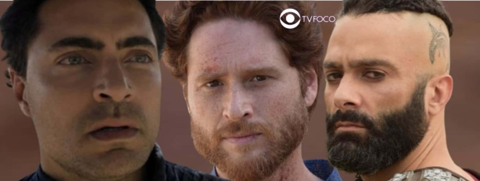 Reis - Saul é cercado por inimigos, Davi consegue convencer Joabe e Áquis pede a cabeça de Davi (Foto: Reprodução / Record TV / Montagem TV Foco)