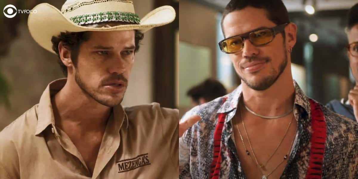 José Loreto fez Tadeu em Pantanal e agora será Lui de Vai na Fé (Foto: Reprodução/Globo/Colagem/Thais Teles)