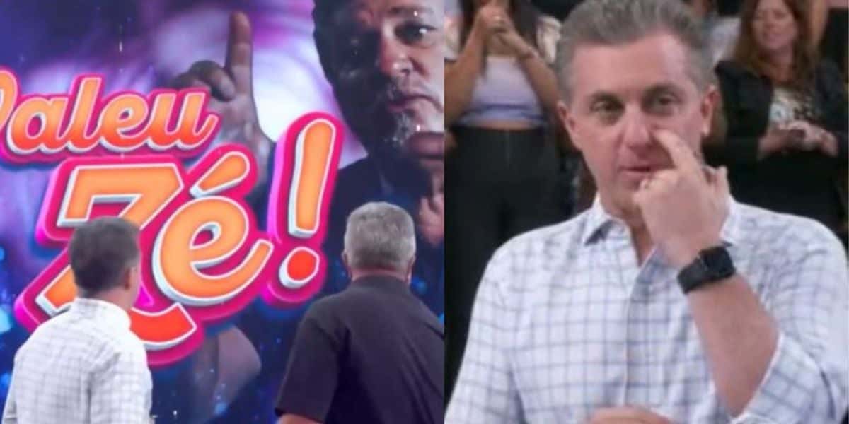 Luciano Huck chora no palco de programa ao receber notícia de funcionário e ser obrigado a se despedir - Foto Reprodução