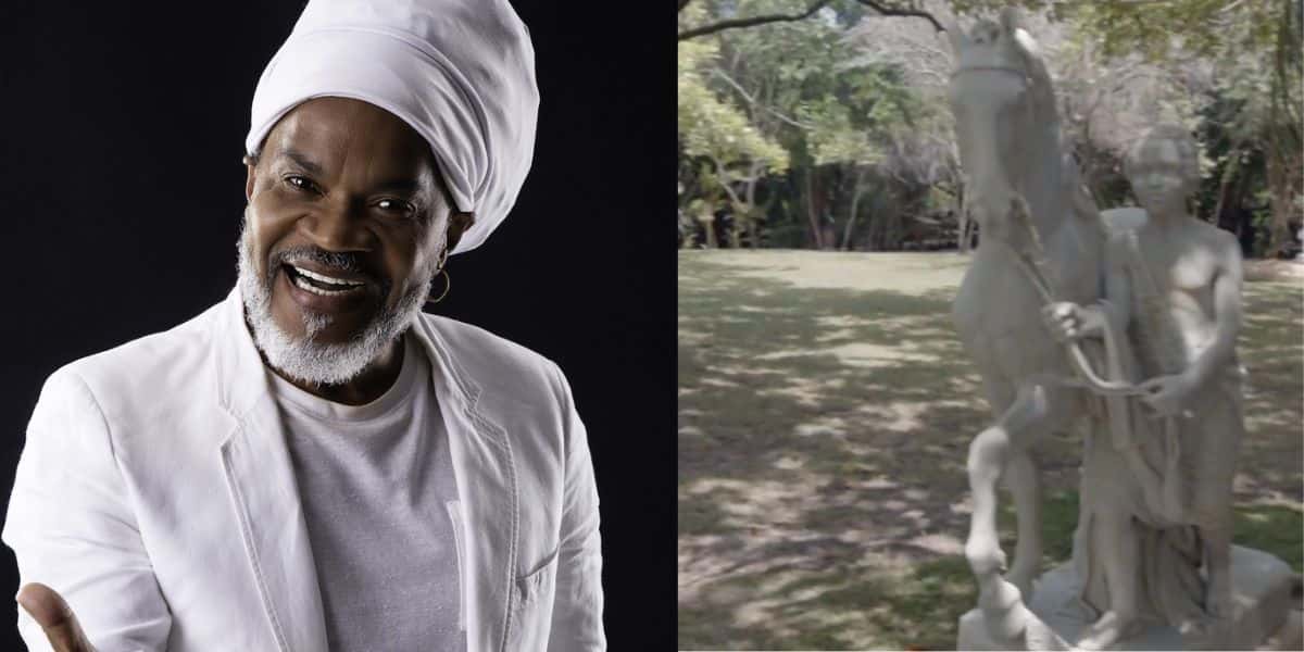 Estátuas, jardim colossal e até um lago privativo: A mansão milionária de Carlinhos Brown - Foto Reprodução