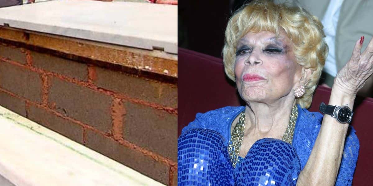 Túmulo de Dercy Gonçalves está desse jeito, após ela exigir ser enterrada de pé e TV expor imagens - Foto Reprodução