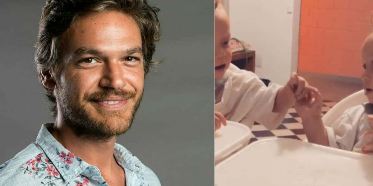 Emílio Dantas / Seus filhos gêmeos - Foto Reprodução