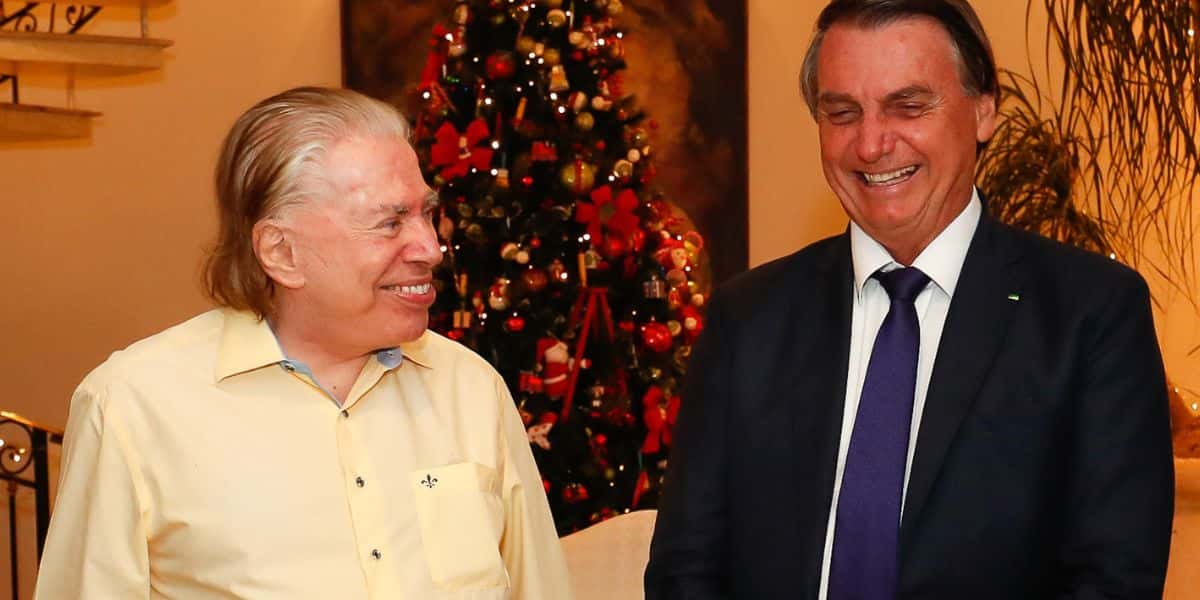 Jair Bolsonaro e Sílvio Santos, - Foto Reprodução