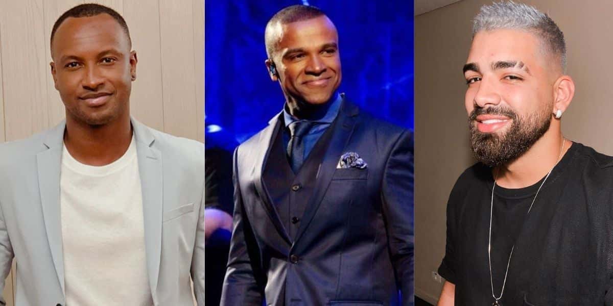 Thiaguinho, Alexandre Pires e Dilsinho - Foto Reprodução