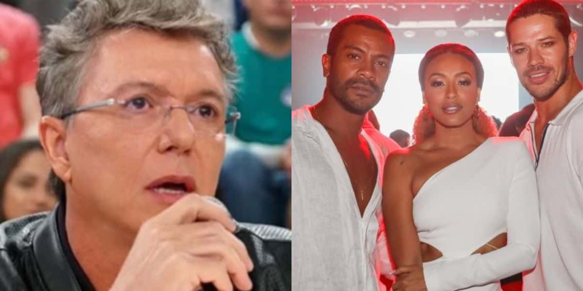 Boninho e o elenco de "Vai na Fé" (Foto: Reprodução)