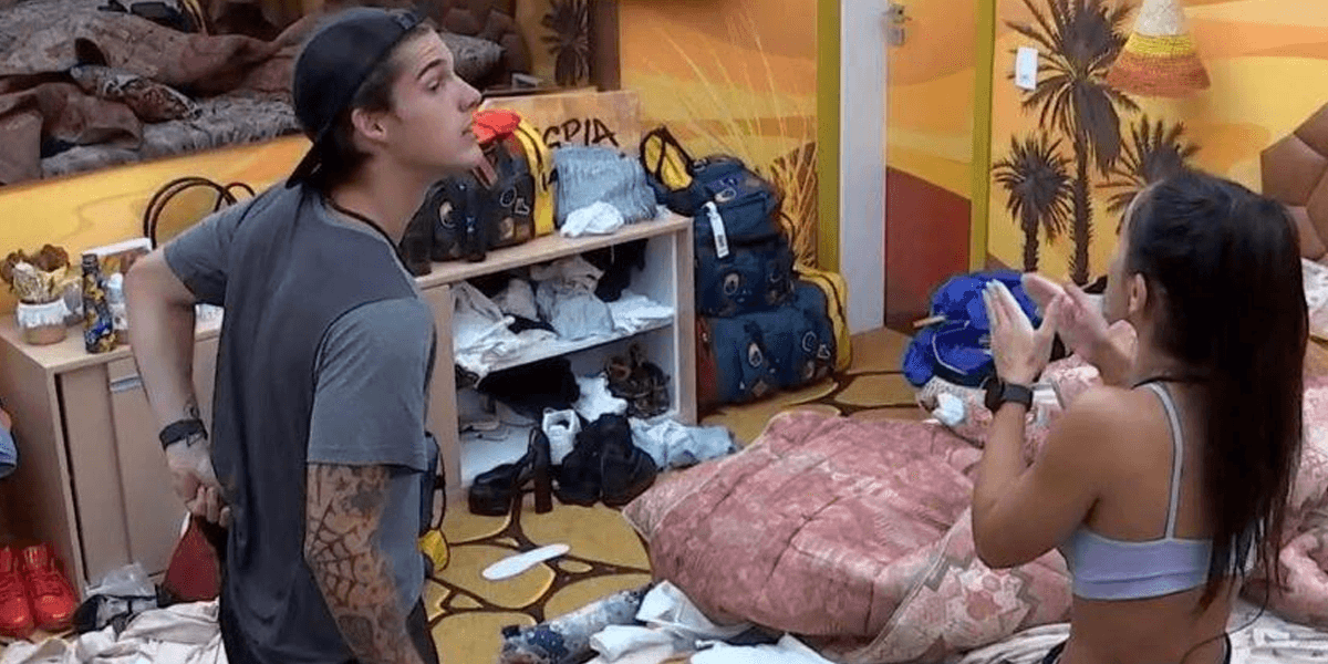 BBB23: Gabriel tenta pedir desculpas a Larissa e recebe resposta inesperada (Foto: Reprodução, Globo Play)