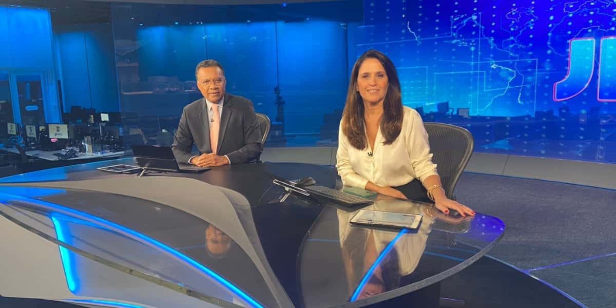 Heraldo Pereira e Ana Luiza Guimarães no Jornal Nacional - Foto: Reprodução