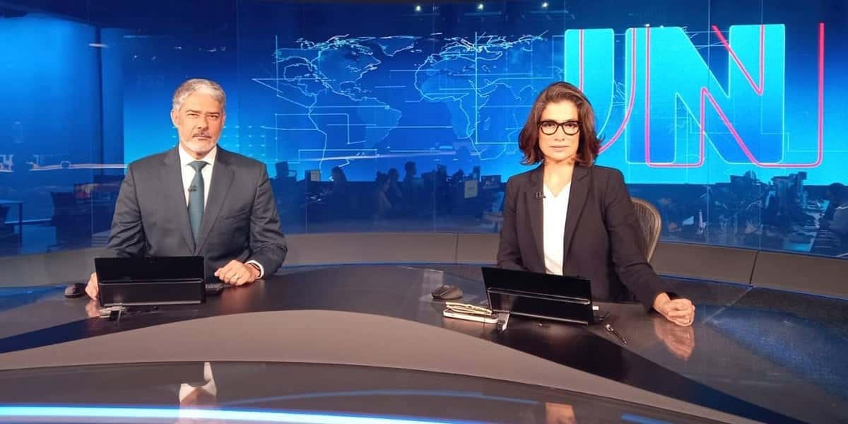 William Bonner e Renata Vasconcellos no Jornal Nacional (Foto: Divulgação)