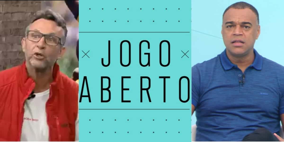 Jogo Aberto, Neto e Denílson (Reprodução: Montagem TV Foco)