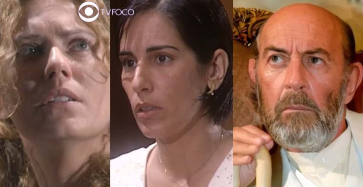 O Rei do Gado - Luana foge, Marieta é interrogada e Geremias dá flagra em Marieta (Foto: Reprodução / Globo / Montagem TV Foco)