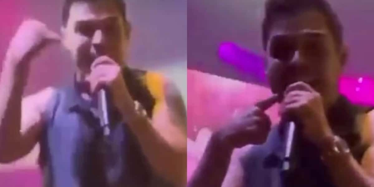 O cantor Zezé Di Camargo em show nos Estados Unidos (Foto: Reprodução)