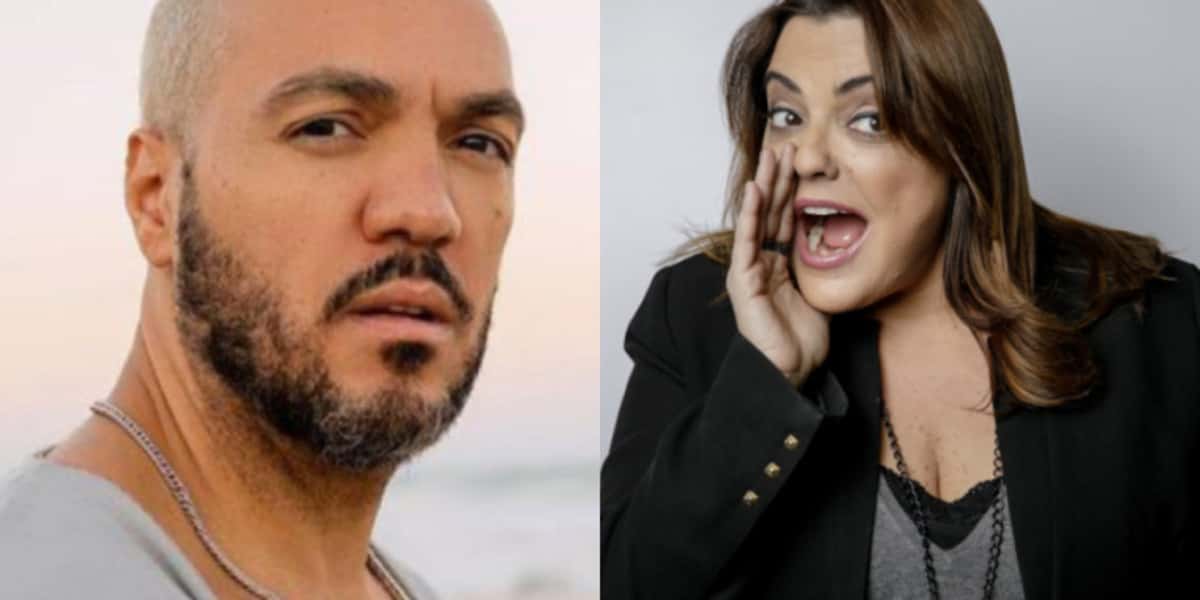 Fabíola entrega barraco envolvendo o cantor Belo na "Hora da Venenosa" quadro do "Balanço Geral" na Record (Foto Reprodução/Montagem/Tv Foco)