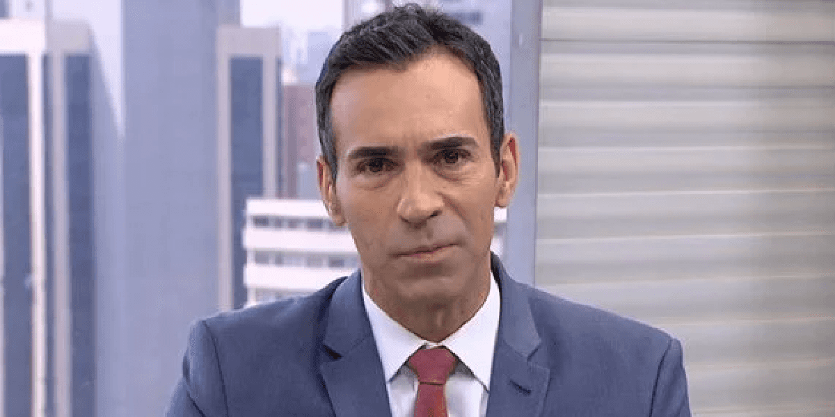 César Tralli mobiliza toda a redação da Globo e surge chorando (Foto: Divulgação)