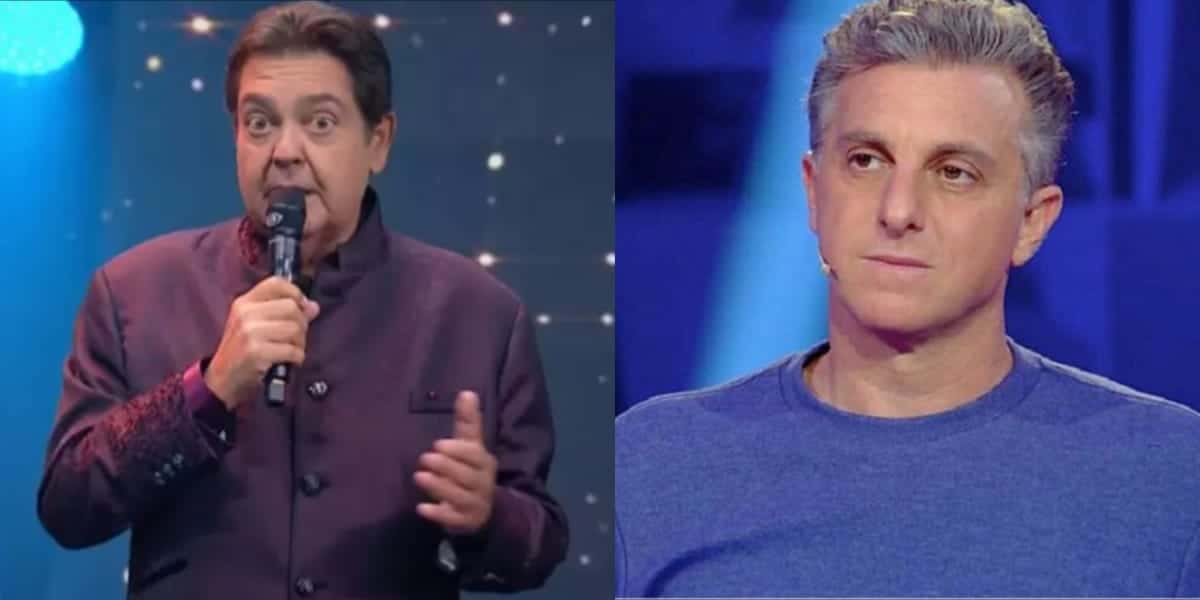 Faustão não assiste Luciano Huck na Globo (Reprodução: Montagem TV Foco)