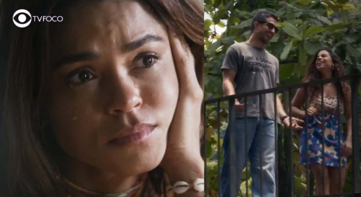 Travessia - Enquanto Brisa se estrepa por causa de mentira, Oto arrasta Bia para a cama (Foto: Reprodução / Globo / Montagem TV Foco)