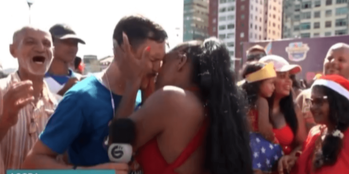 Repórter é assediado no carnaval e vídeo gera revolta (Foto: Instagram/pinaordinario)