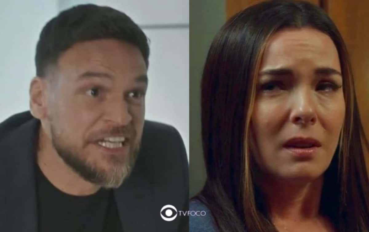 Clara (Regiane Alves) em cena de Vai na Fé: dona de casa sentirá perfume de outra no marido (Foto: Reprodução / Globo / Montagem TV Foco)