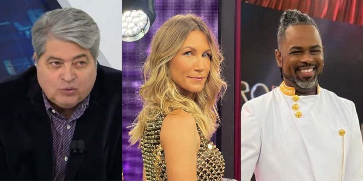 Datena, Anne Lottermann e Manoel Soares (Fotos: Reproduções / Band / Instagram)