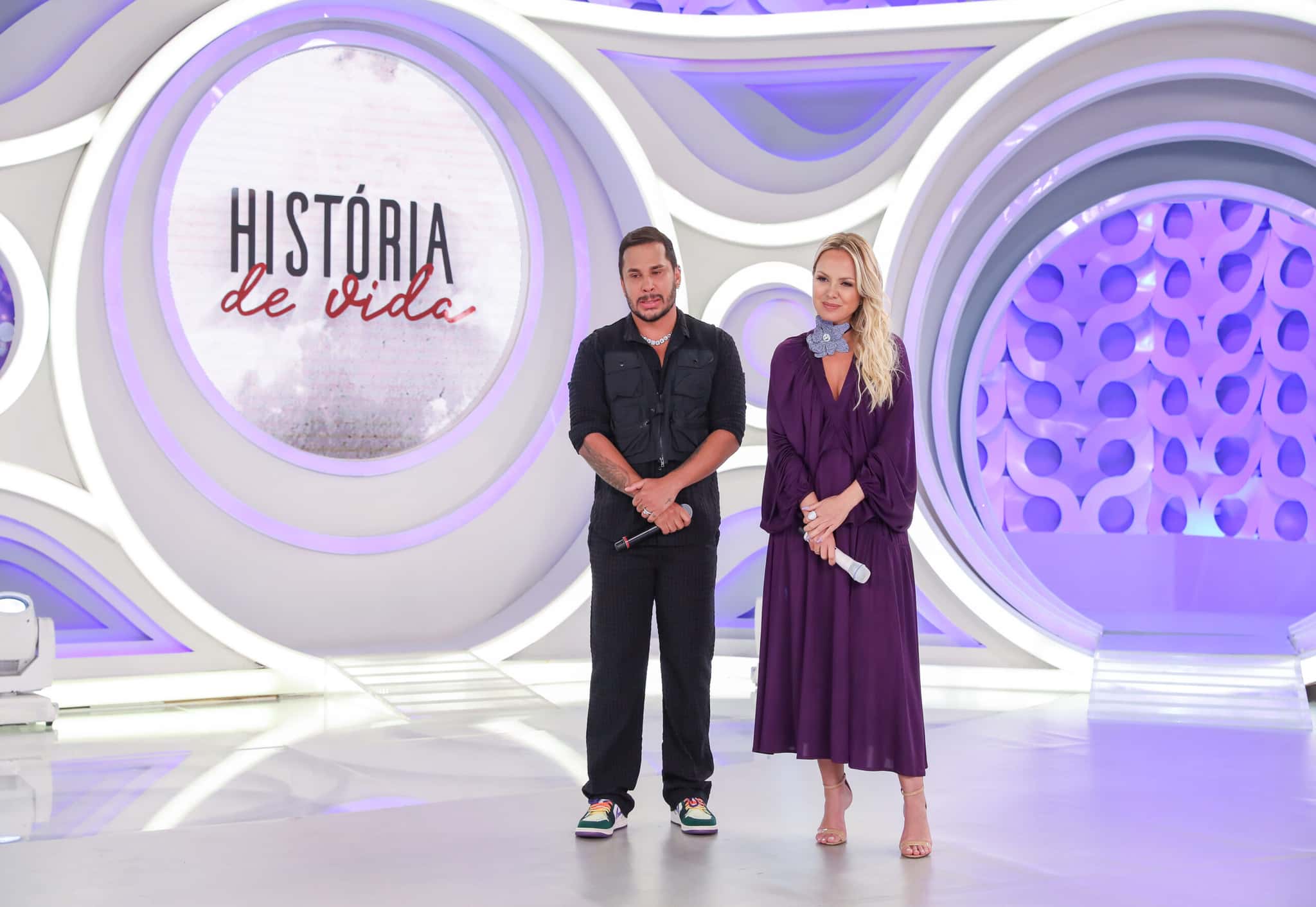 Lucas Guimarães e Eliana (Foto: Rogério Pallata / SBT)
