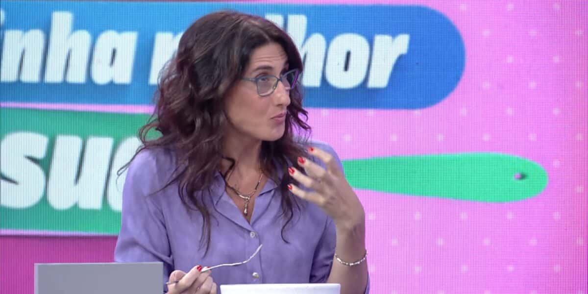 Paola Carosella em "Minha Mãe Cozinha Melhor Que a Sua" (Foto: Divulgação/TV Globo)