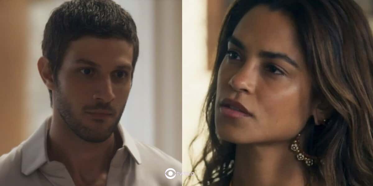 Brisa e Ari estão em pé de guerra em Travessia (Foto: Reprodução / Globo / Montagem TV Foco)