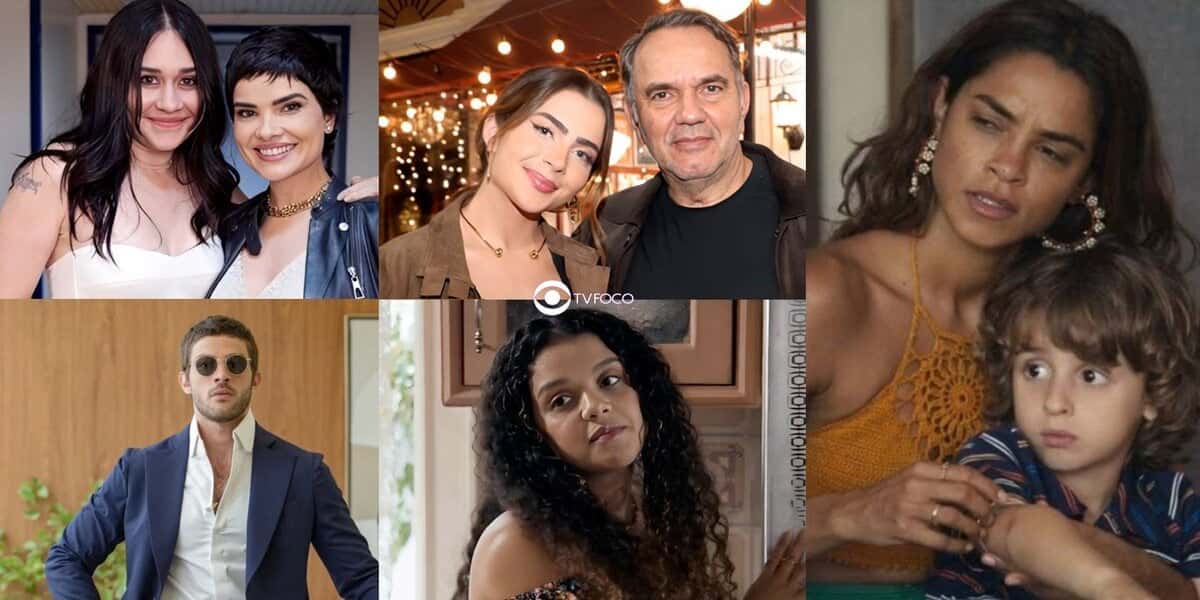 Guida, Leonor, Chiara, Guerra, Ari, Karina, Brisa e Tonho são alguns dos destaques de Travessia (Foto: Reprodução / Globo / Montagem TV Foco)