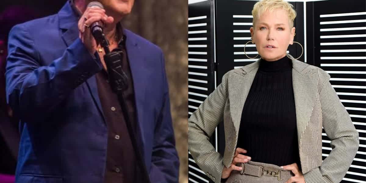 Cantor famoso e Xuxa Meneghel (Reprodução: Montagem TV Foco)