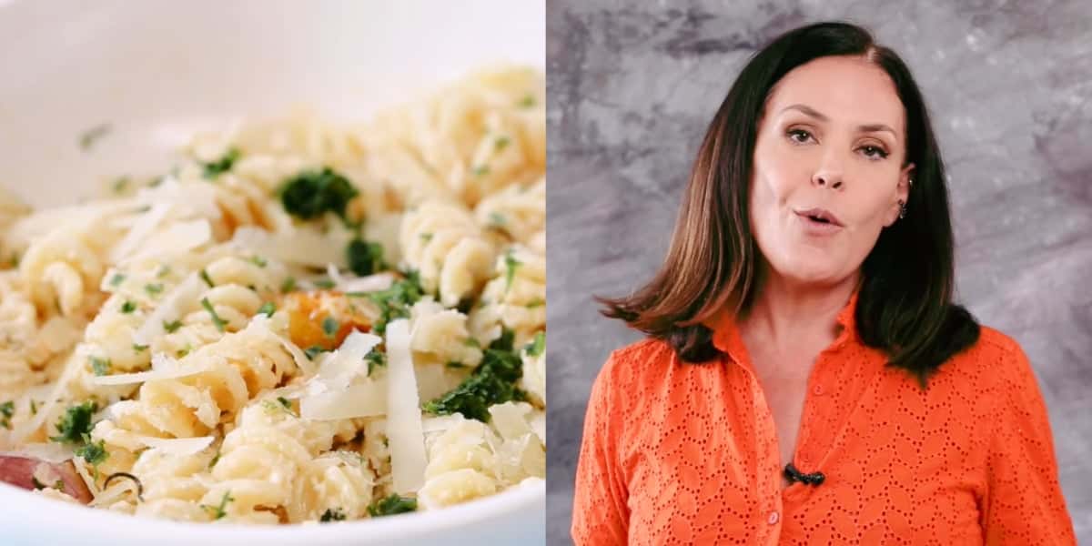 Macarrão delicioso, prático e chique com tomate cereja e muito queijo da Carolina Ferraz - Foto: Reprodução/TV FOCO