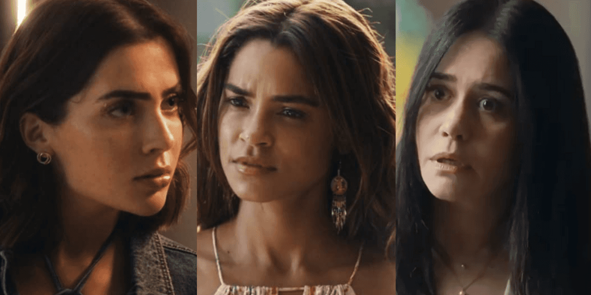 Chiara, Brisa e Guida não tiveram sorte no amor em Travessia (Foto: Globo/Montagem TV Foco)