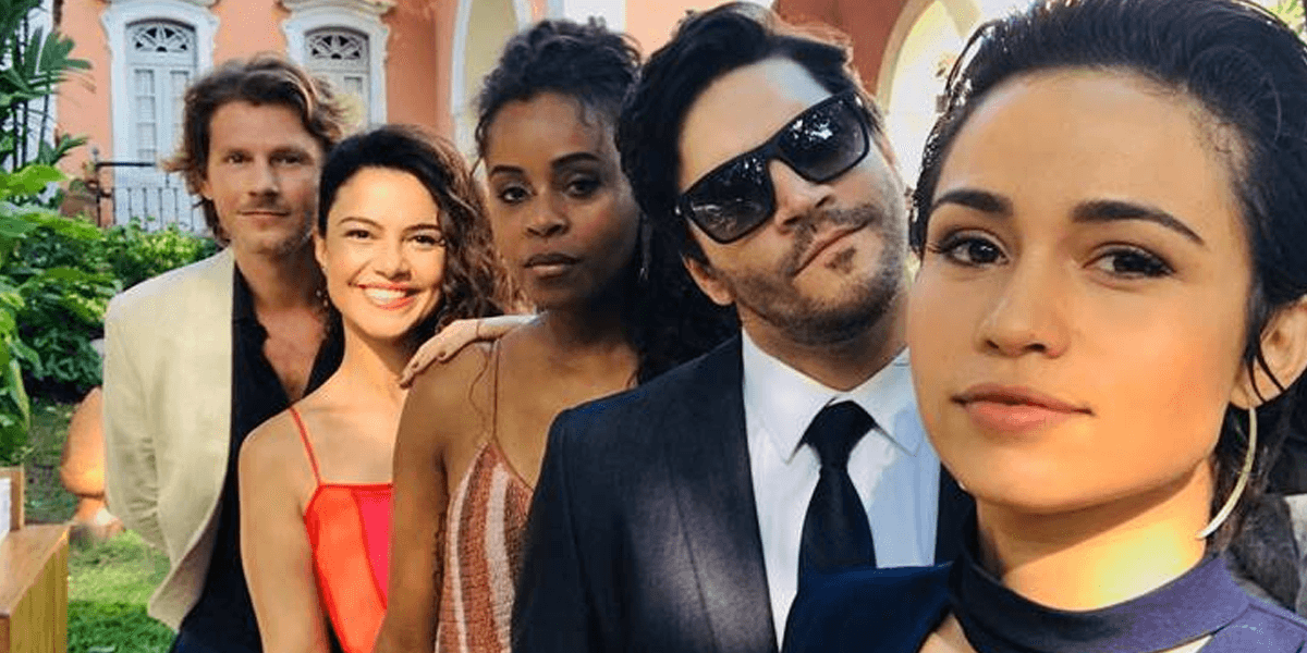 Atriz Nanda Costa com elenco de Segundo Sol(Foto: Reprodução, Instagram)