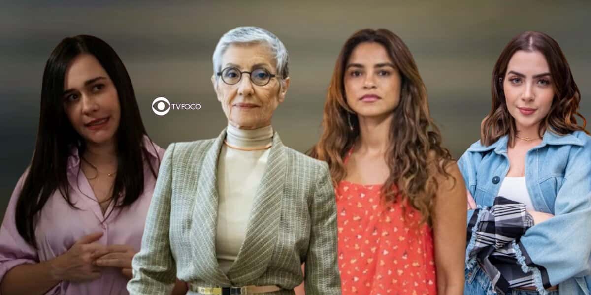 Guida, Cidália, Brisa e Chiara são estrelas de Travessia (Foto: Reprodução / Globo / Montagem TV Foco)