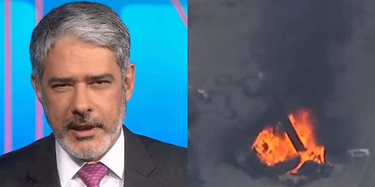 William Bonner expôs situação de guerra no Rio de Janeiro (Foto: Reprodução / TV Globo)