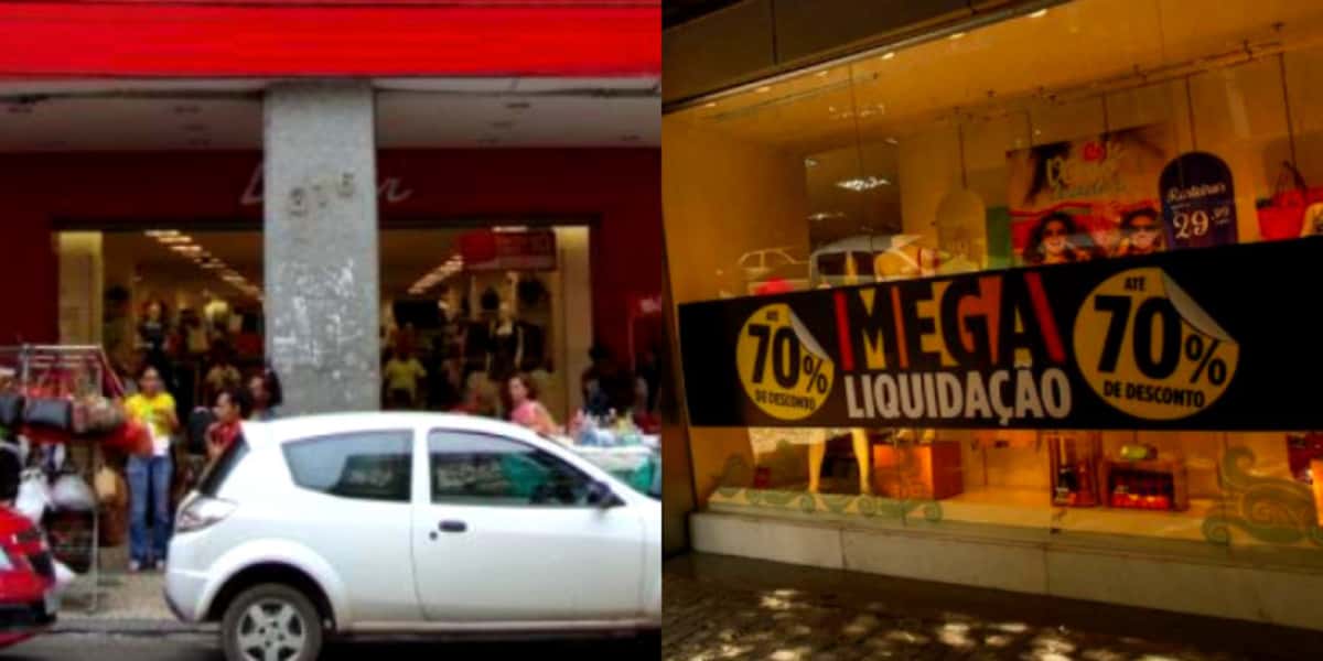 Loja promove grande queima de estoque afim de fechar as portas de unidade (Foto Reprodução/Montagem/TV Foco)