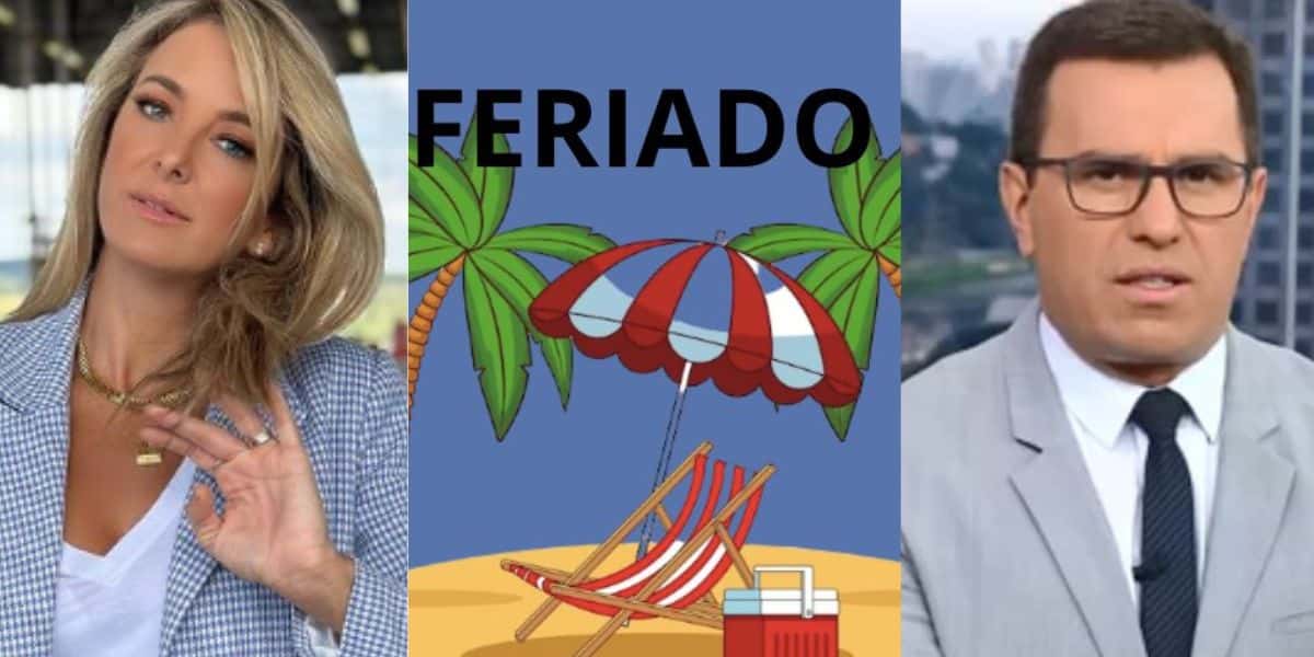 Ticiane Pinheiro, Feriado e Rodrigo Bocardi no Bom Dia São Paulo (Fotos: Reproduções / Instagram / Internet / Globo)