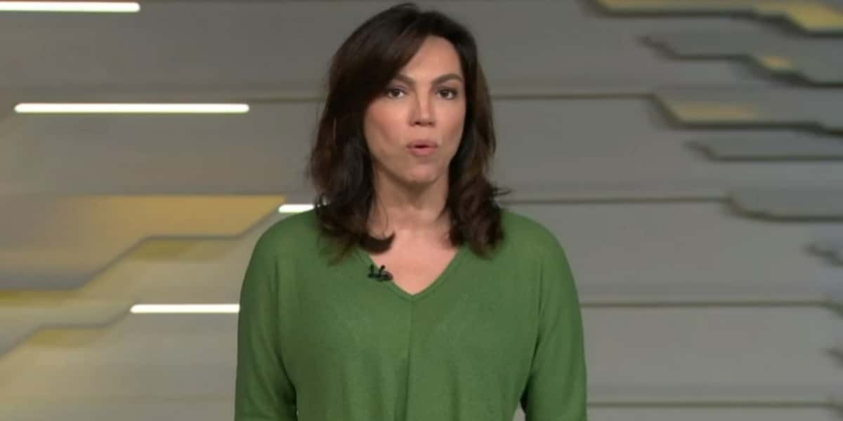 Ana Paula Araújo na edição de hoje do "Bom Dia Brasil" (Foto: Reprodução/TV Globo)