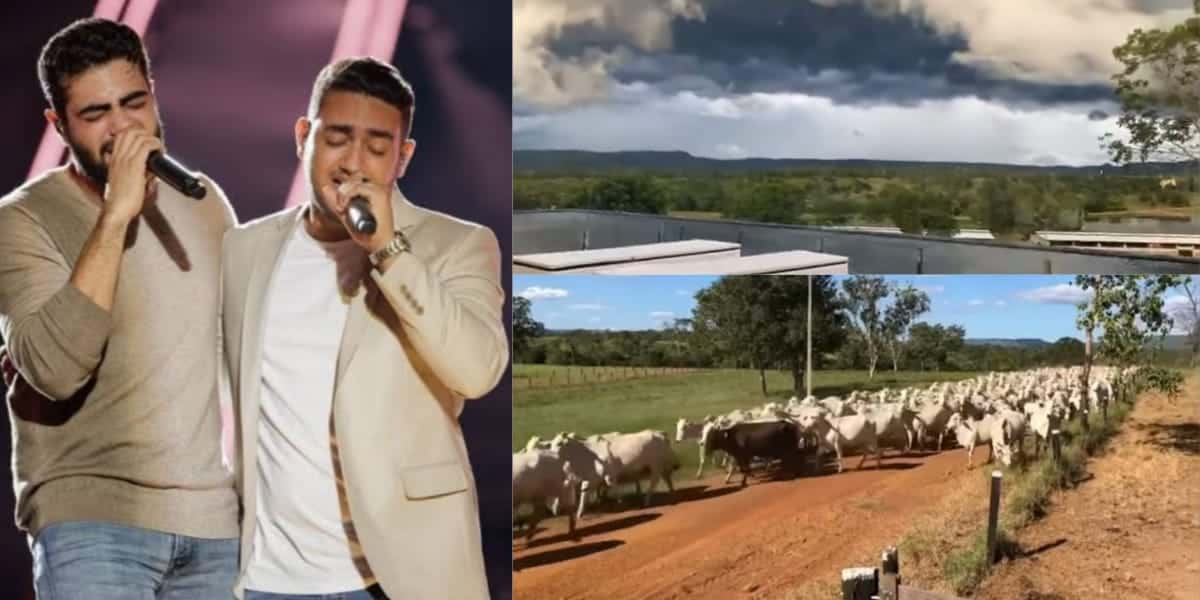 A fazenda absurda da dupla Henrique e Juliano (Reprodução: Montagem TV Foco)