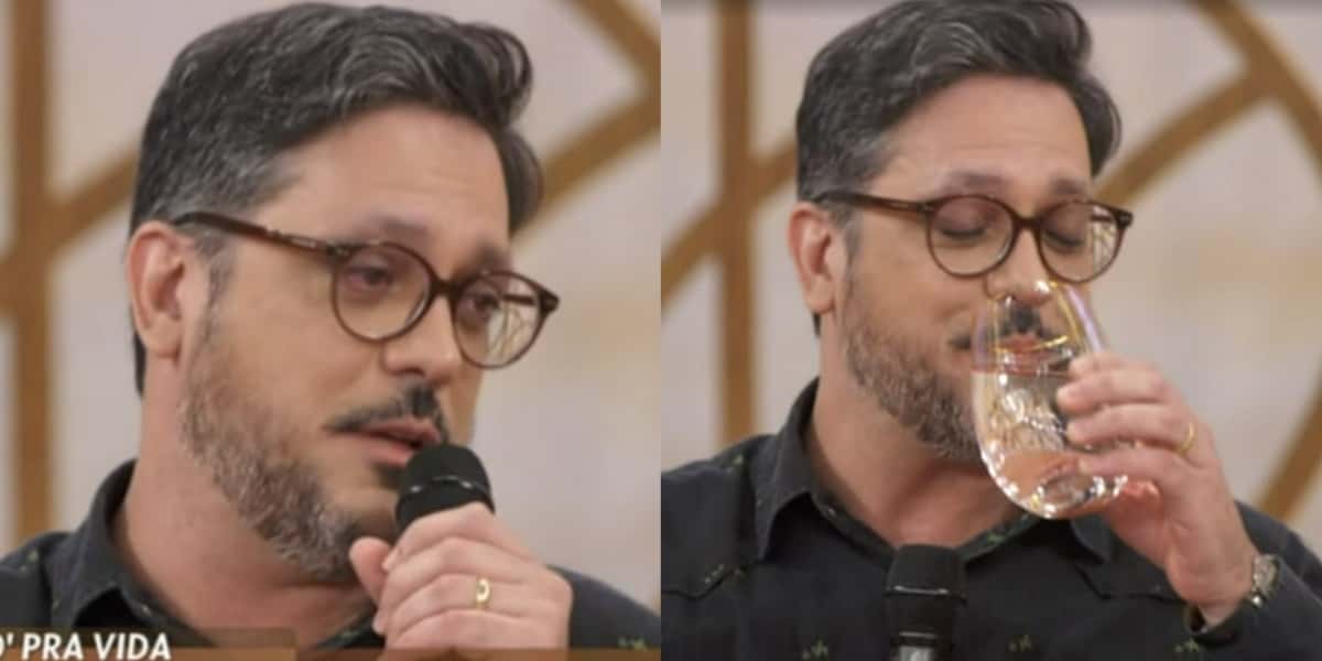 Lúcio Mauro Filho se emocionou no "Encontro" (Foto: Reprodução/TV Globo)