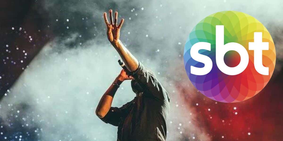 Cantor misterioso e logo do SBT (Fotos: Reproduções / Internet / SBT)