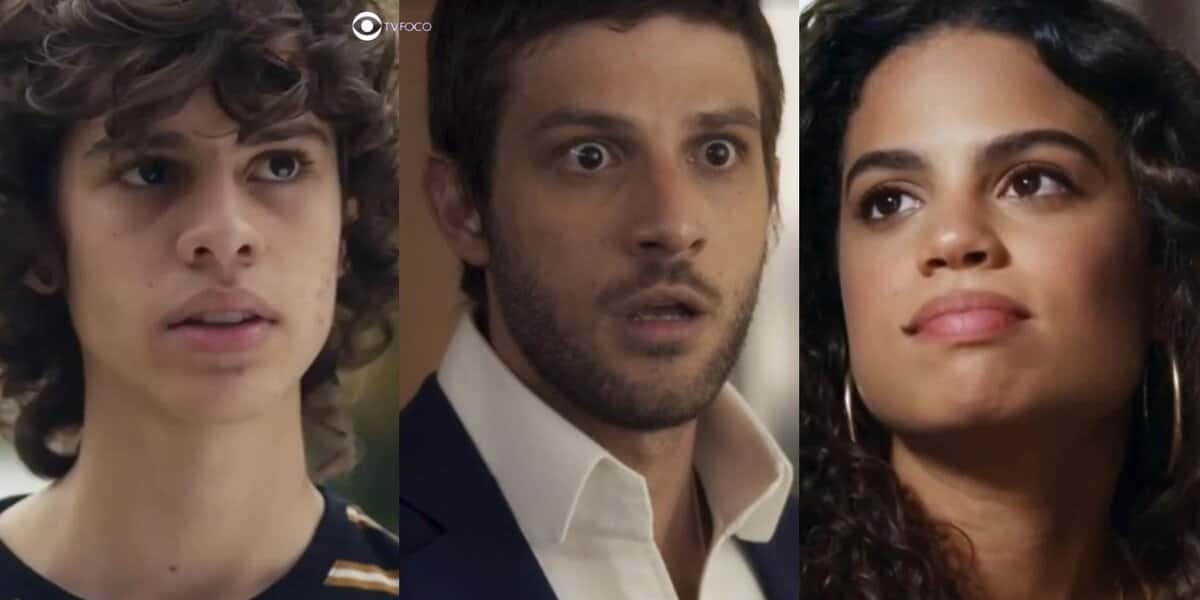 Rudá, Ari e Bia em cenas de Travessia (Foto: Reprodução / Globo)