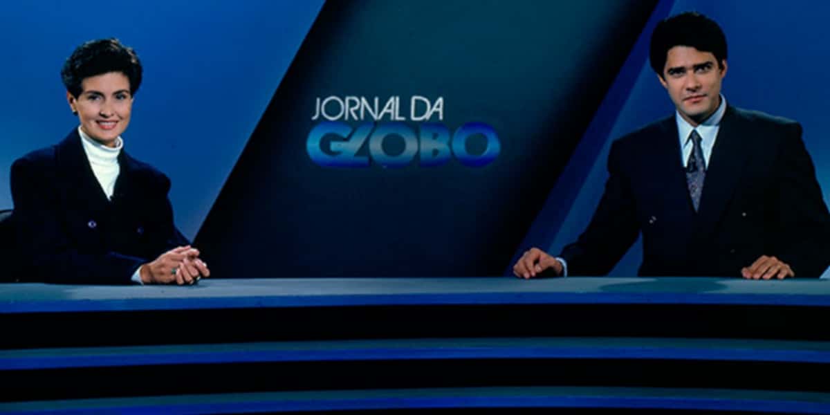 Fátima Bernardes e William Bonner no "Jornal da Globo" (Foto: Divulgação/TV Globo)