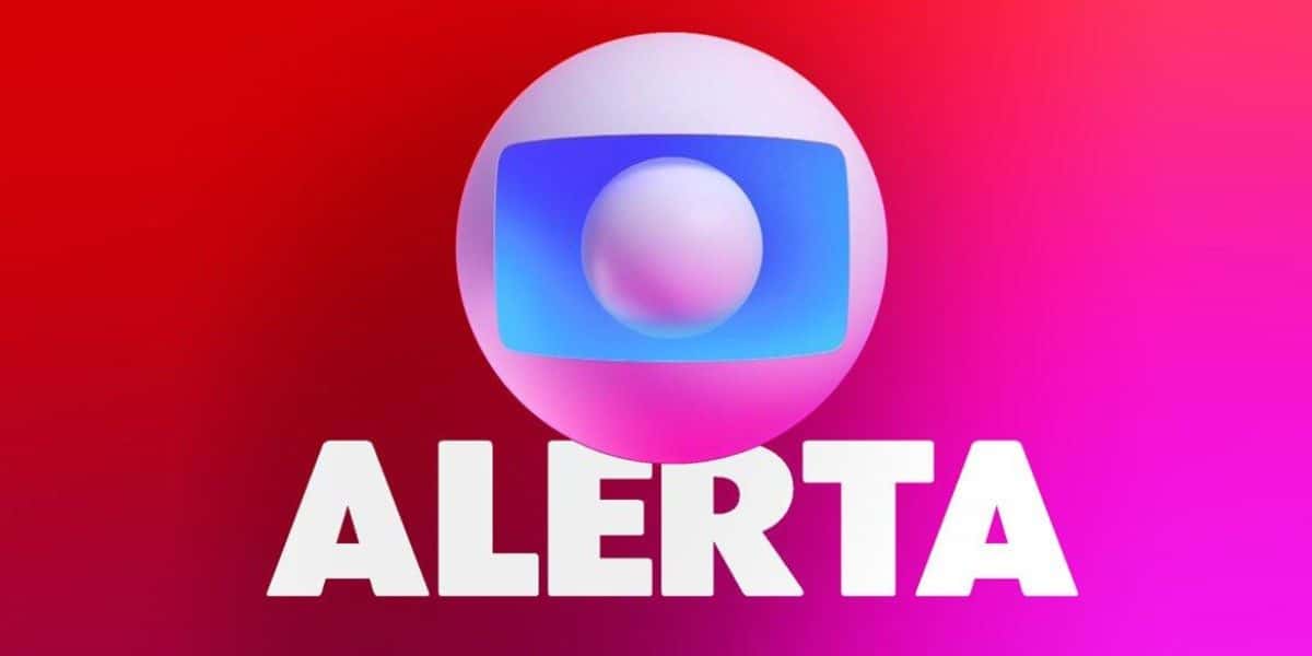 Logo da Globo com alerta (Foto: Montagem TV Foco)