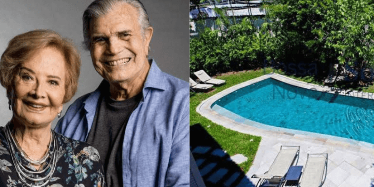 Mansão de Tarcísio Meira e Glória Menezes (Reprodução/Montagem-Tv Foco)