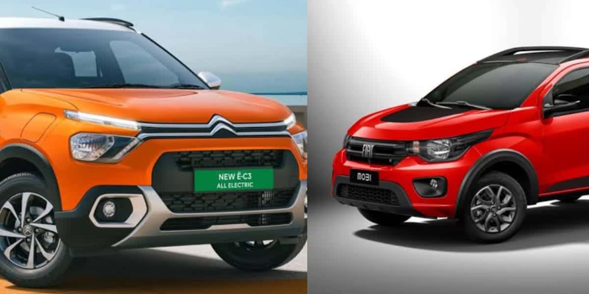 Novo carro popular por R$50 mil, Mobi e C3 candidatos (Reprodução: Montagem TV Foco)