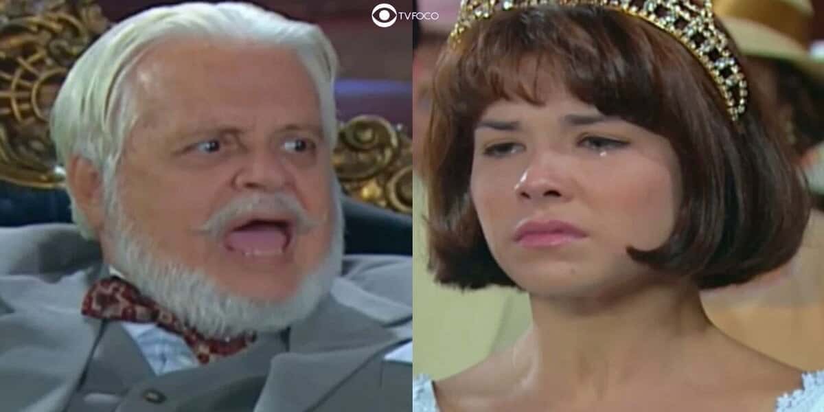 Celina (Samara Felippo) e Klaus (Cláudio Corrêa e Castro) em Chocolate com Pimenta (Foto: Reprodução / Globo)
