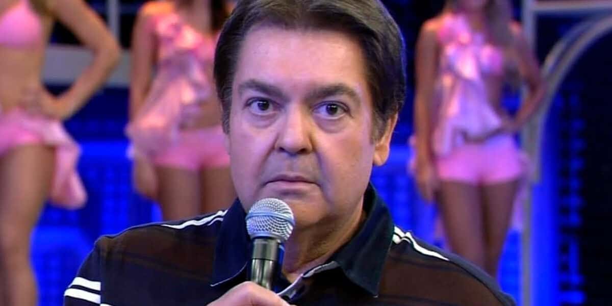 Faustão no seu antigo programa "Domingão do Faustão", na Globo (Foto Reprodução/Internet)