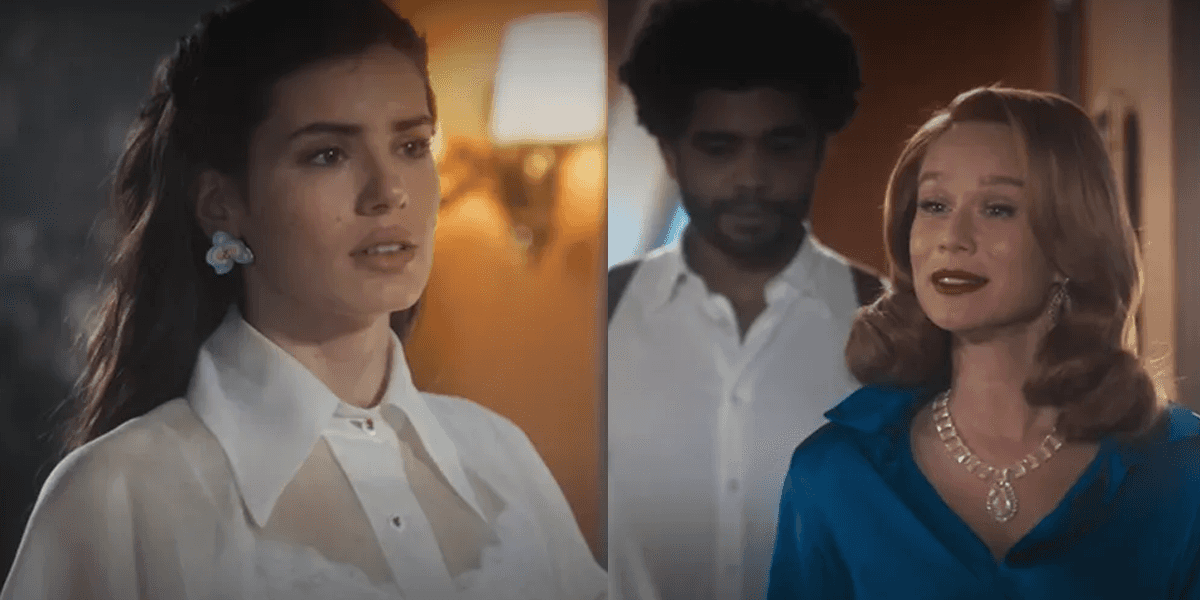 Climão é instaurado entre Gilda e Marê por Orlando em Amor Perfeito (Foto: Reprodução, Globo)