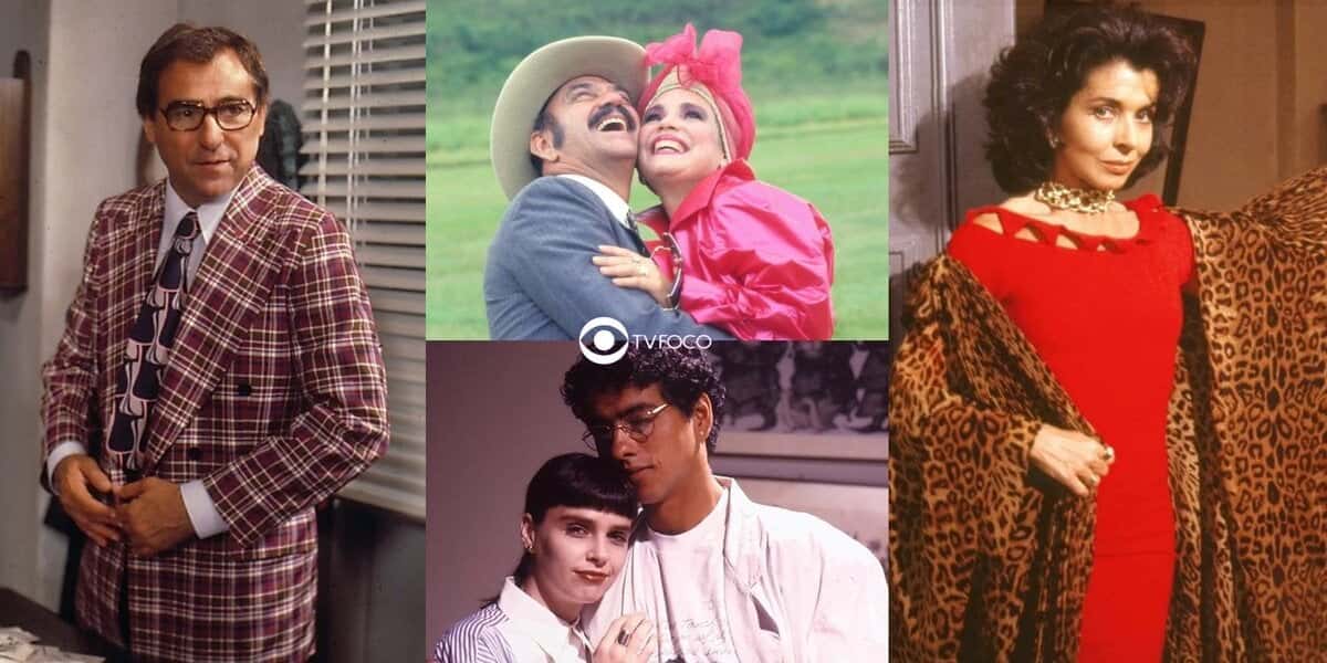 Elas por Elas (1982), Roque Santeiro (1985), Amor com Amor se Paga (1984) e Tieta (1989) foram novelas de sucesso dos anos 80 (Foto: Reprodução / Globo / Montagem TV Foco)