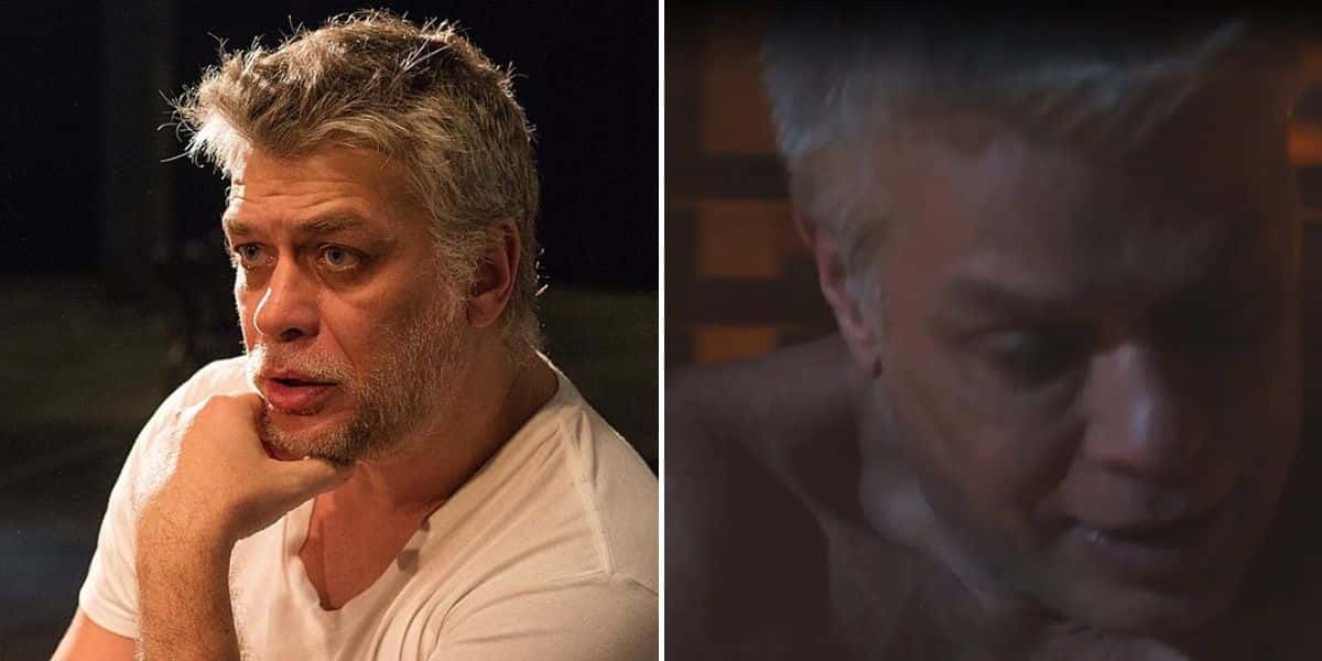 Tatuagem de Fábio Assunção vaza em cena de sexo. Foto: Reprodução/Globo