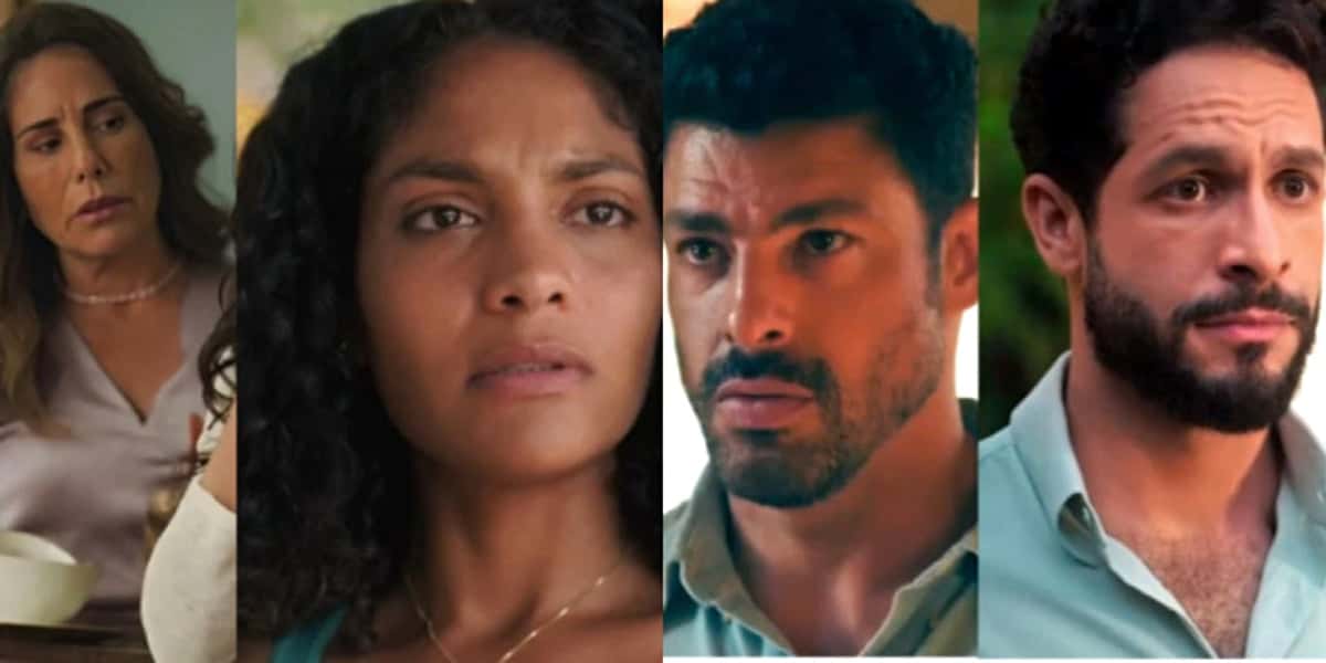 Emoções envolvendo Irene, Aline, Caio e Luigi, são as grandes promessas do capítulo de sexta feira (23) em "Terra e Paixão" da Globo (Foto Reprodução/Montagem/Tv Foco)