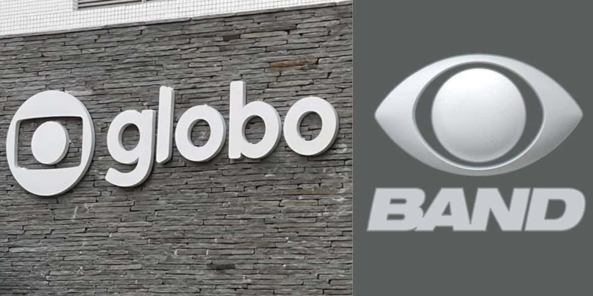 Globo e logo da Band (Fotos: Reproduções / Internet / emissora)